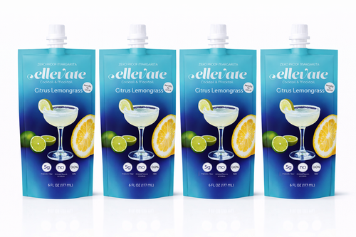 Ellevate Citrus Lemongrass zero-proof prebiotic margarita multipack