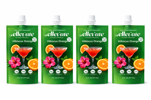 Ellevate Hibiscus Orange zero-proof margarita multipack