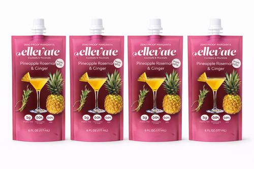 Ellevate Pineapple Rosemary Ginger zero-proof prebiotic margarita multipack