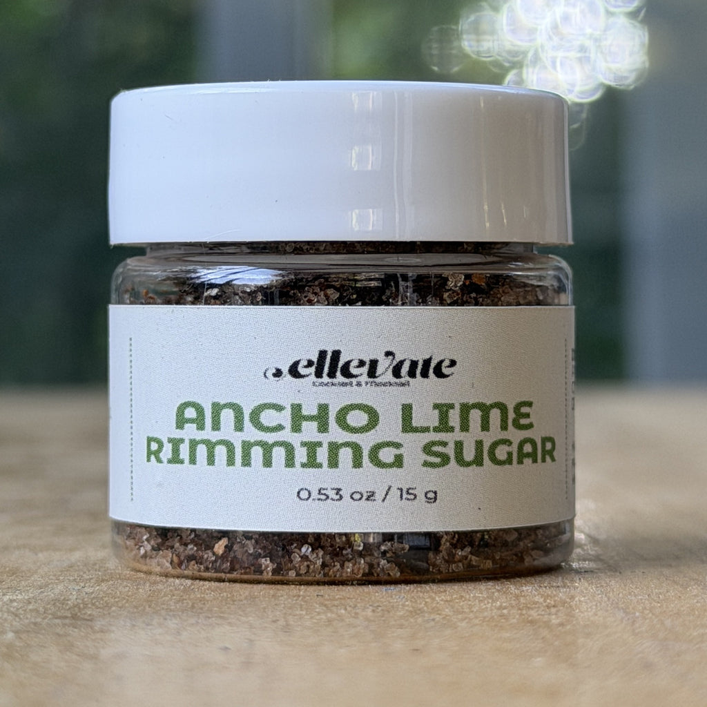 Ellevate Ancho Lime Rimming Sugar, mini 0.53 oz jar
