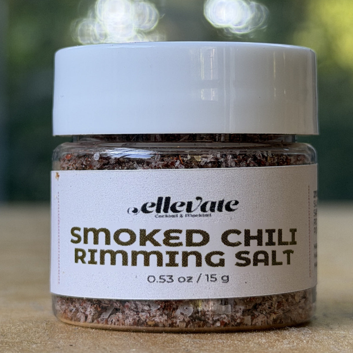 Ellevate Smoked Chili Rimming Salt, mini 0.53 oz jar