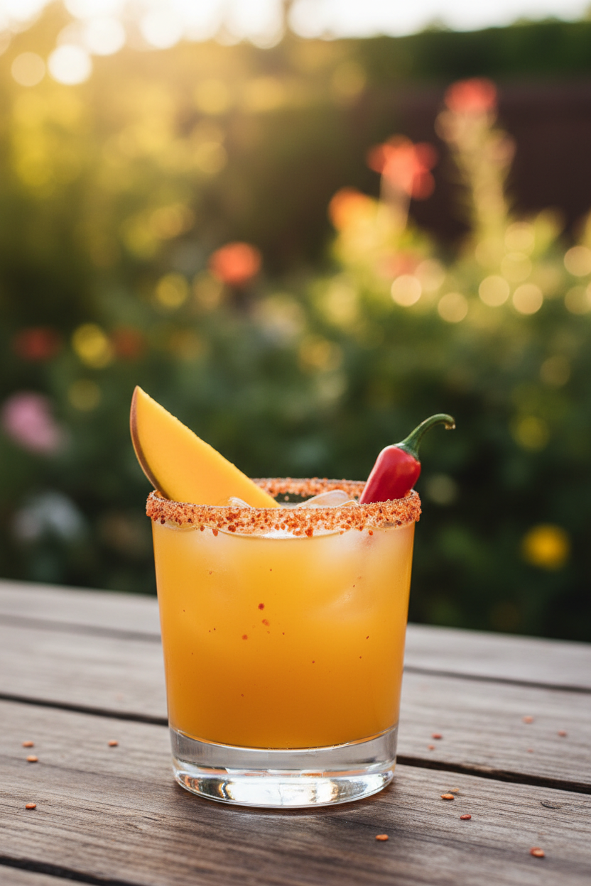 Ellevate Spicy Mango zero-proof prebiotic margarita